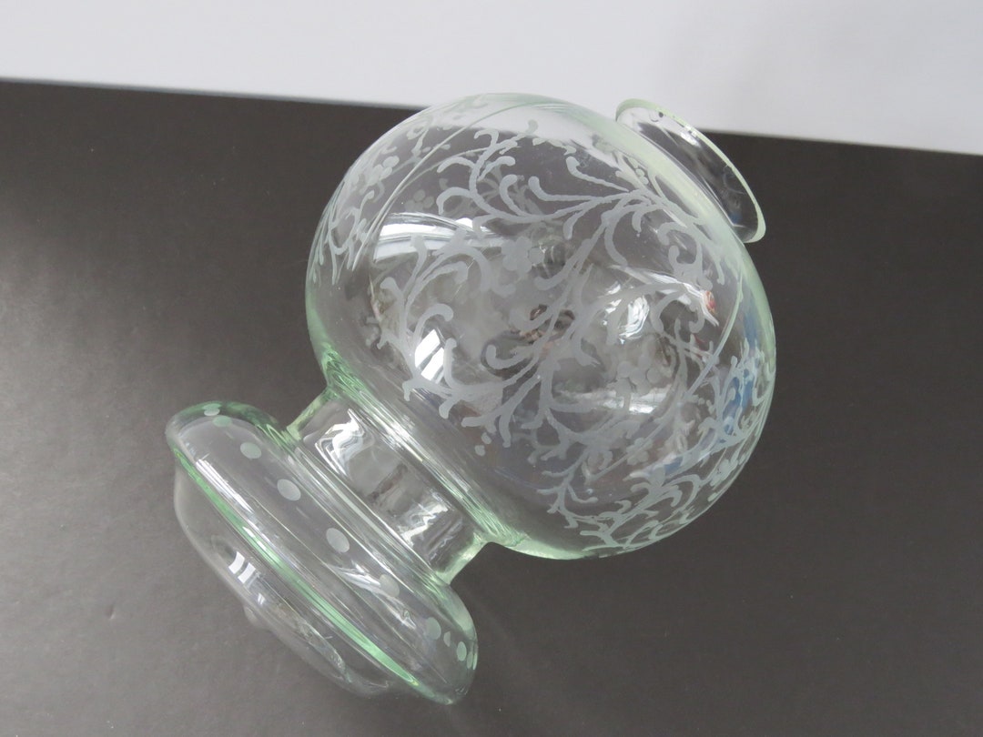 Vintage Large Glass Lamp Shade Globe, Unusual Shape, Very Slightly