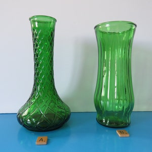 Vintage Green Glass Vase, SOLD SEPARATELY