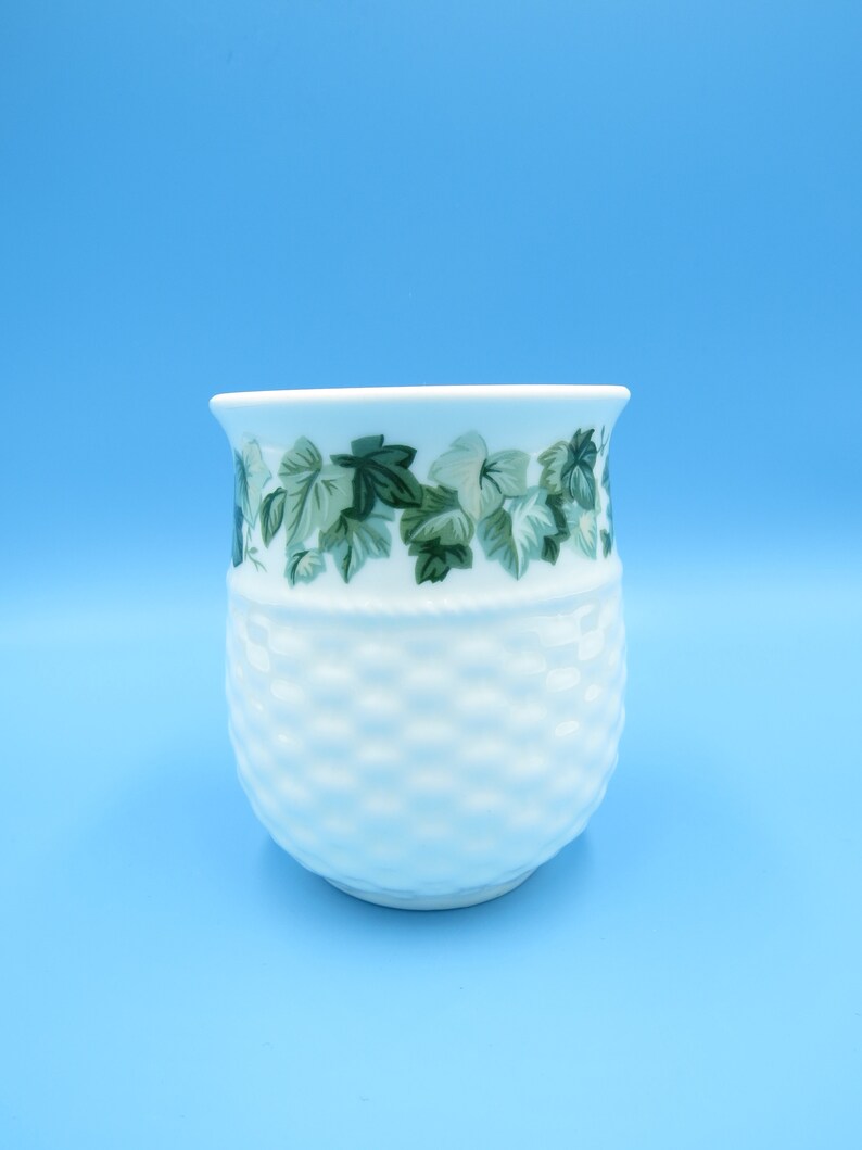 Vintage Ivy Arbor White Porcelain Bathroom Accessory Set Etsy