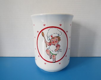 Vintage Campbell's Soup Kid Utensil Holder, Ceramic Kitchen Utensil Pot, Retro Style