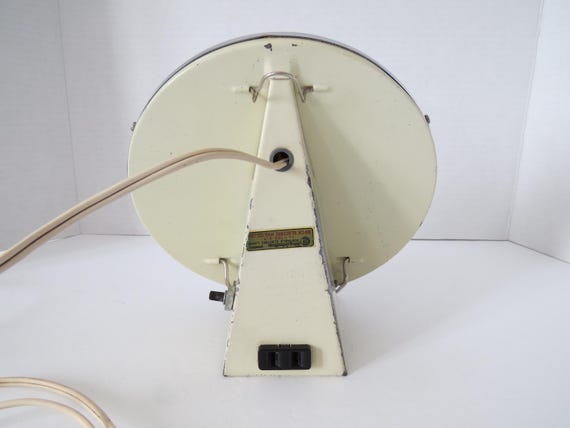 RARE Shaving Magnifying Mirror w Lighting, Beck Electric Mfg, Back Electric Shavor Socket, Top on table/Wall Hang, 1950s, Retro, Canada View 6