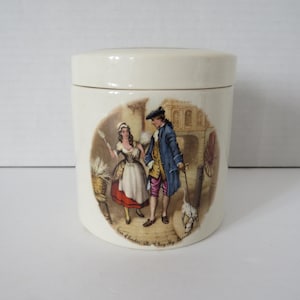 Vintage Ceramic Oxford Marmalade Pot / Jar with Lid by Sandland Ware for Frank Cooper Ltd, Cries of London, Made in England, English Cottage