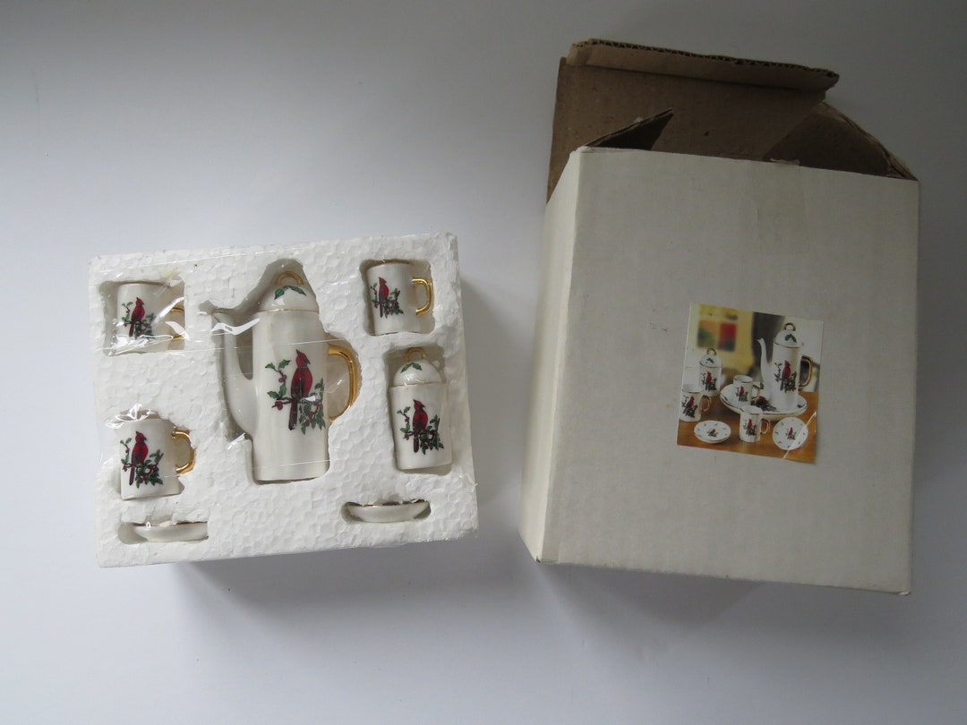 Vintage Cardinal Miniature Tea Set Christmas Tea Set - Etsy