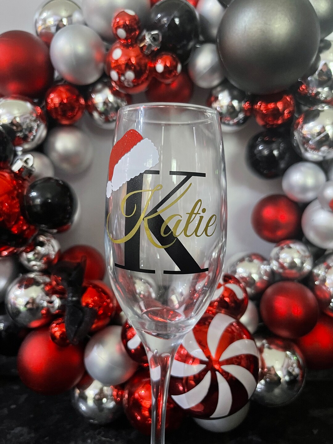 Plastic christmas champagne flutes