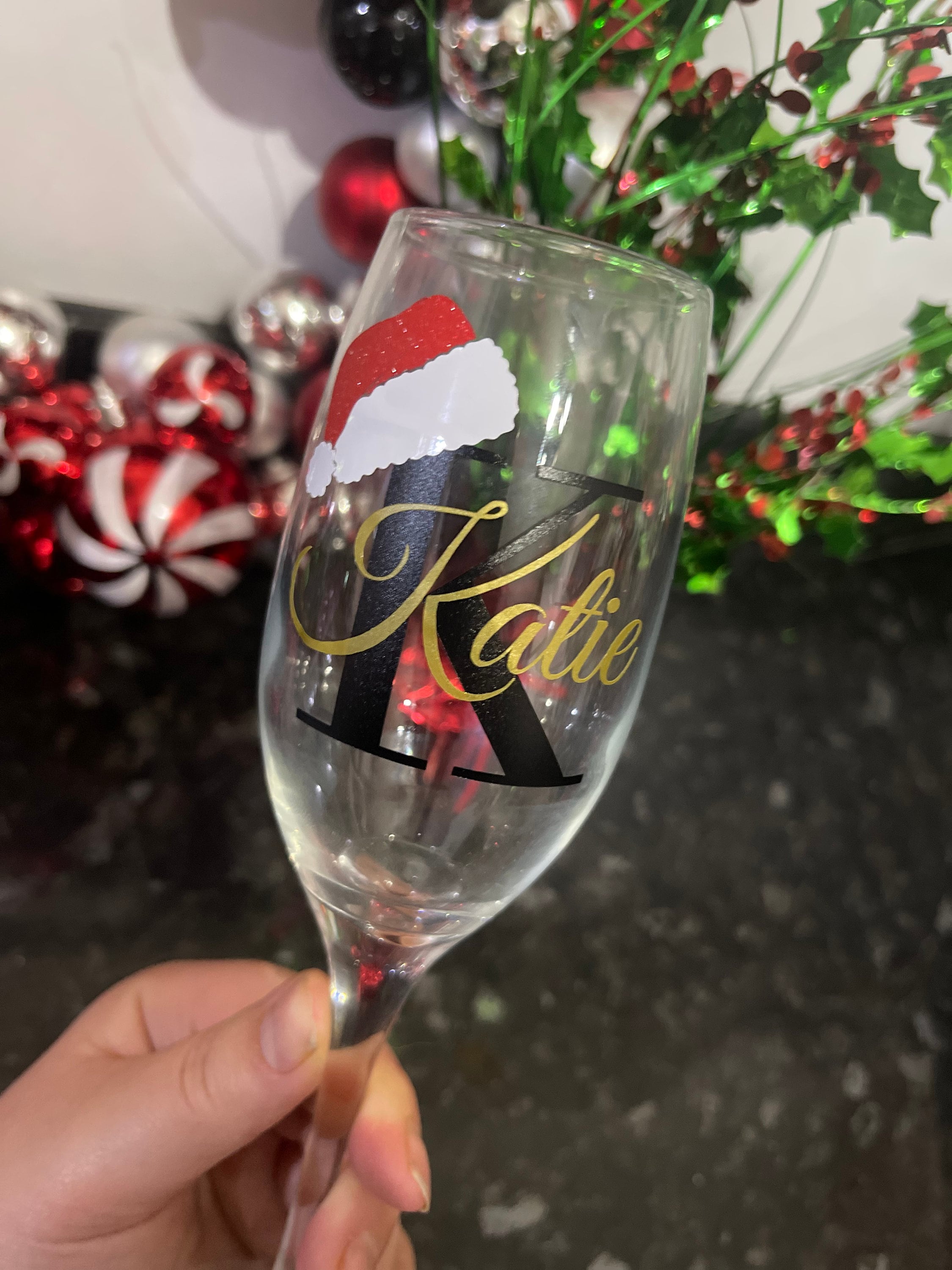 Personalised Christmas Champagne Flutes/pint Glasses Etsy UK