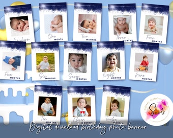 1st Birthday photo banner 1 in a million