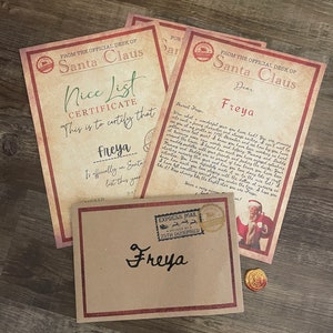 Pedido personalizado de Navidad con la carta de Papá Noel en menos de un minuto, sin plantilla, algunos detalles y se hará por encargo, se imprimirá y se entregará.