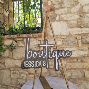 Custom Wooden Logo Sign: Personalized Business or Wedding Decor