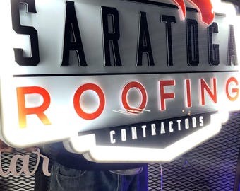 Personalized LED Logo Sign: Illuminated Acrylic & Wood Display for Business or Home Decor