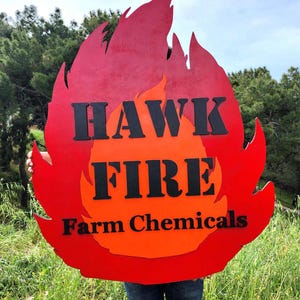 large wood sign