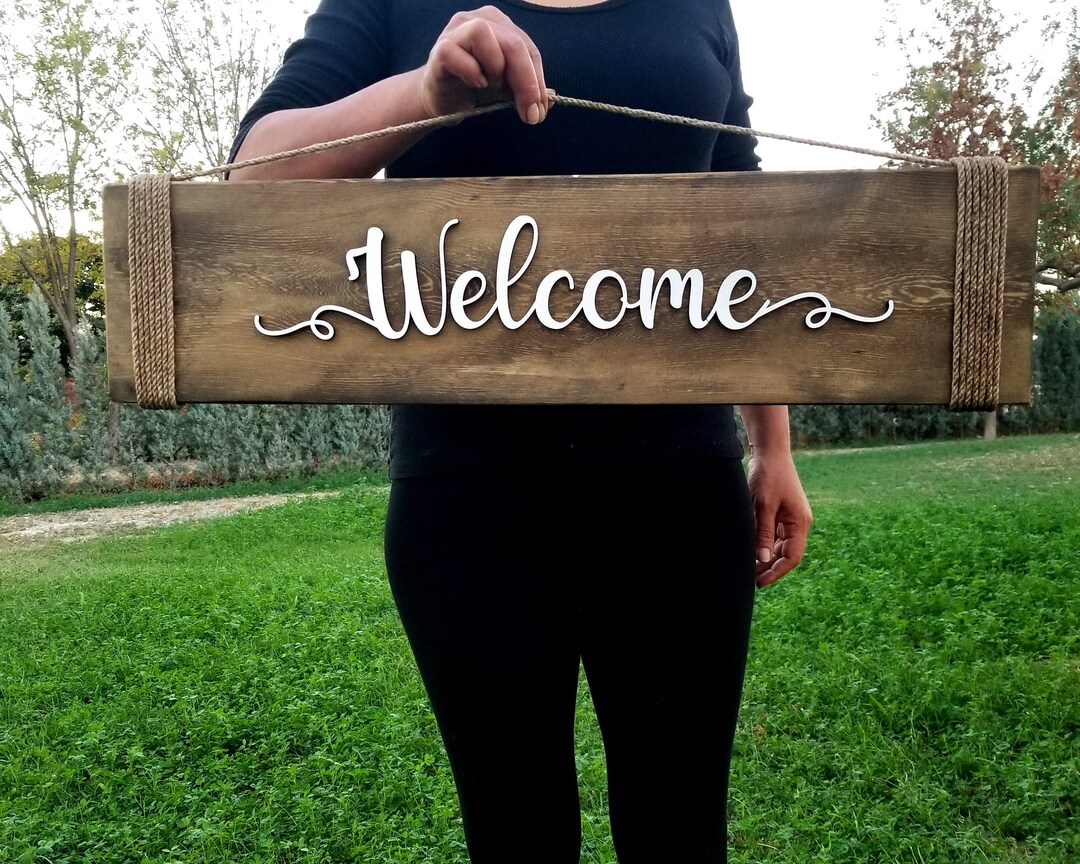 Personalized Wooden Welcome Sign, Custom Pallet Sign, Color Optionen ...