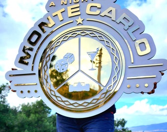 Custom Gold Mirror Acrylic Business Sign: Reception Desk Welcome Sign