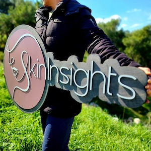 Logo Wall Designs, 3D-Logo Schild für Unternehmen, 3D-Firmenlogo Schild, Firmenlogo an der Wand, 3D-Logo Holzschild, 3D-Holz-Business-Zeichen