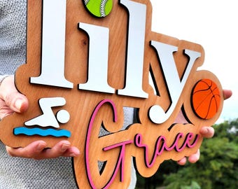 Custom 3D Baby Name Sign: Boho Nursery Decor, Newborn Gift