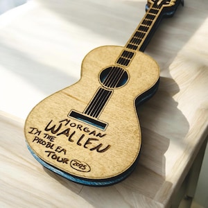 Morgan Wallen guitar, concert memorabilia, Wallen, guitar, country decor, gifts, music, concert, magnet, I'm the problem tour, 2025 tour