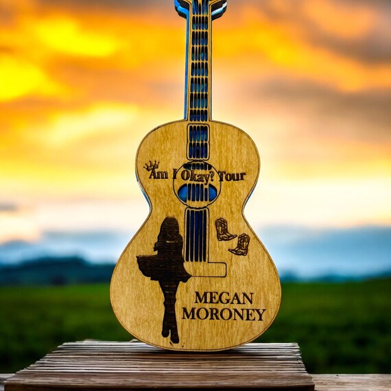 Megan Moroney guitar, concert memorabilia, Am I okay your, guitar, country decor, gifts, music, magnet, country music, music, friend gift