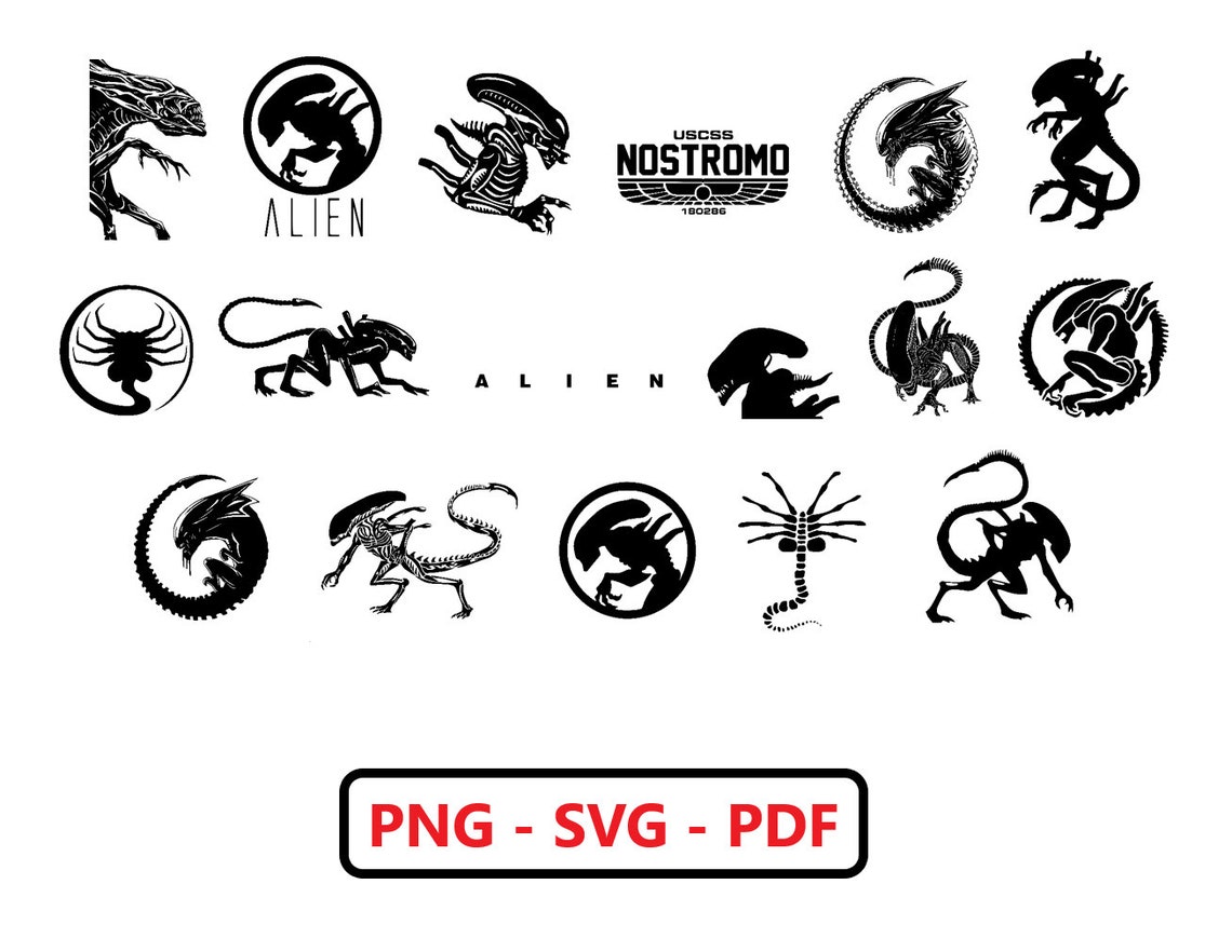 17 Images Files Pictures Bundles Alien Xenomorph Facehugger Aliens Cut ...