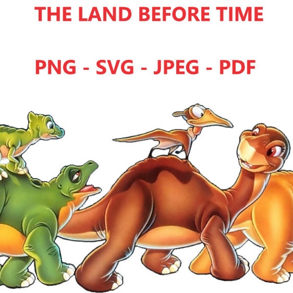 Image Picture File Vector File Bundle Digital Art The Land Before Time Dinosaurs Cut Files Clipart PNG SVG JPEG