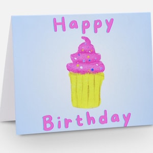 Cartões de feliz aniversário (5 cartões com envelopes)