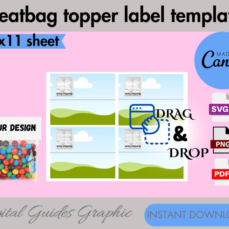 Bag Topper Template - Etsy