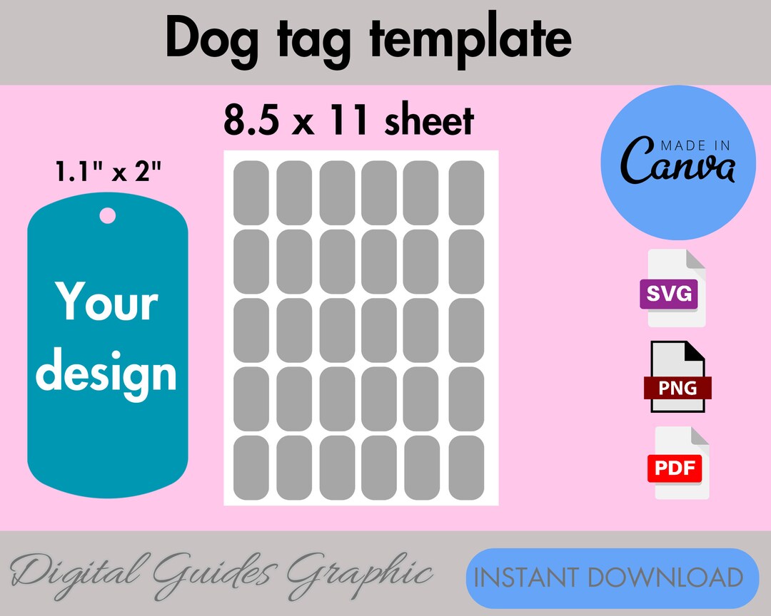 Dog Tag Template,dog Tag Template Svg, Custom Dog Tag,dog Tag