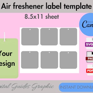 Car Air Freshener Template: DIY Sublimation Design (Canva Editable)