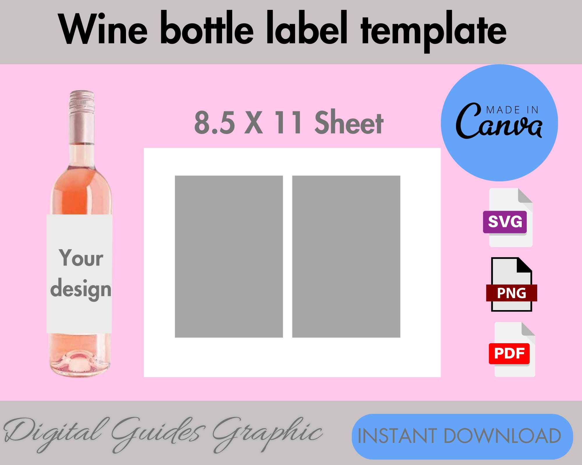 Printable Wine Bottle Label Template