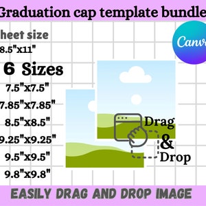 Graduation Cap Topper Template: Canva Editable (Digital Download)