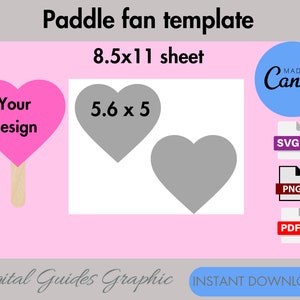 Paddle Fan Template, Wedding Fan, Church Fan, Graduation Fan Template, Paddle Fan Svg, Sublimation Template, Canva Template, Canva Edit.