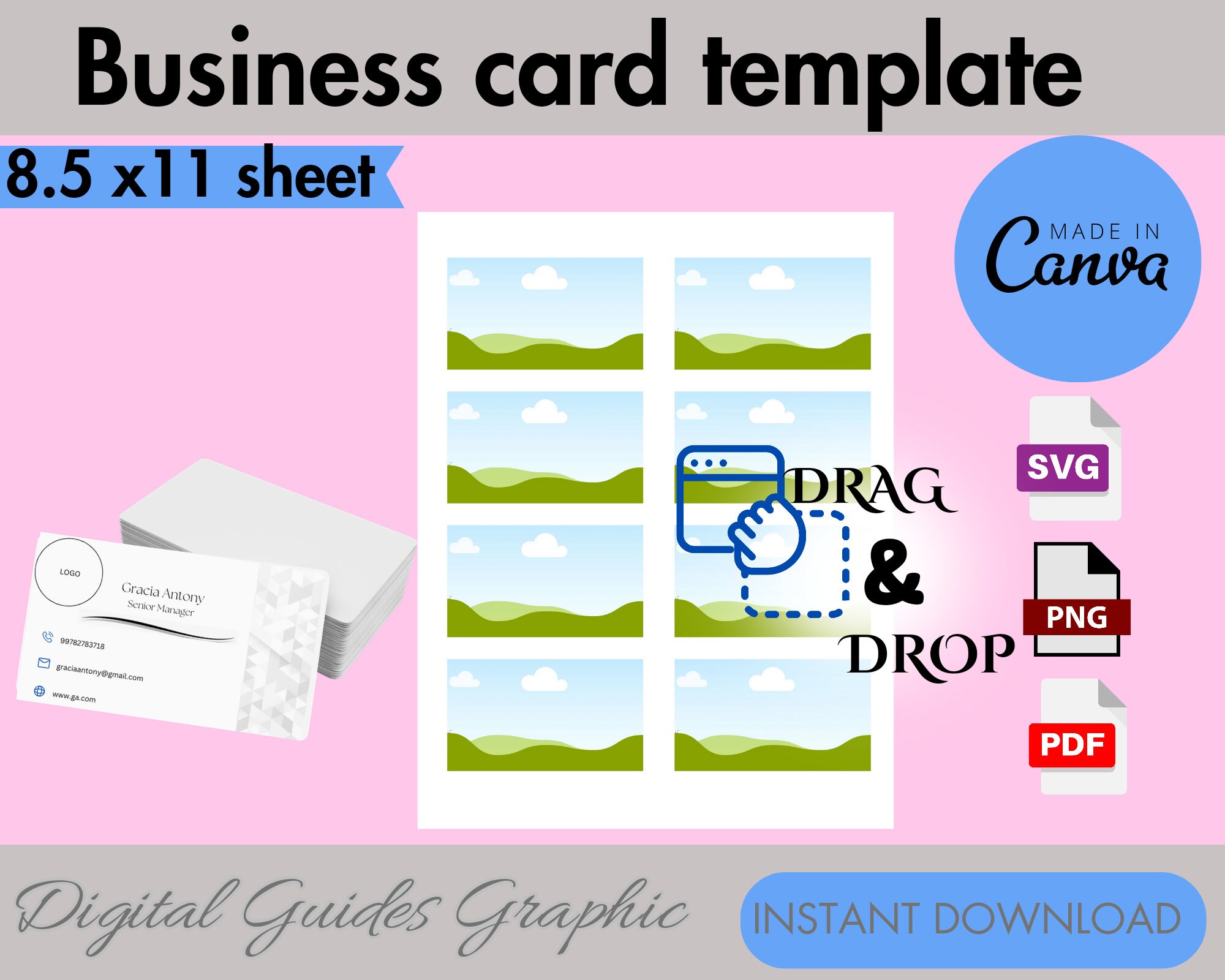 business-card-template-3-5-x2-business-card-template-business-card-svg-png-blank-business-card-canva-editable-diy-business-cards-etsy for Business Card Template Free Printable Business Card Template, 3.5”x2” Business Card Template, Business Card Svg Png, Blank Business Card, Canva Editable, DIY Business Cards. - Etsy for Business Card Template Free Printable