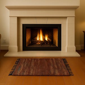 Brązowy, ognioodporny dywan skórzany, 40 x 60 cm – rustykalna mata odporna na ciepło