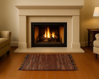 Tapis de Foyer de Cheminee en Cuir Haut de Gamme - Tapis de Sol Durable et Ignifuge Tapis de Foyer en Cuir - Tapis Ignifuge pour Cheminee