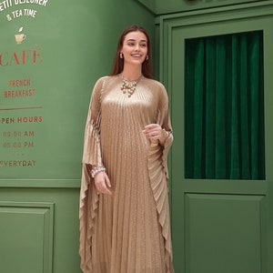 slim fit dress slacks Petal and Pup Women's Liza Pleated Maxi Dress main image 1