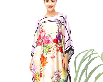 Beach wear plus size floral dress, pink kaftan evening gown, full length resort wear beach dress, rose kaftan loungewear cocktail dress gift