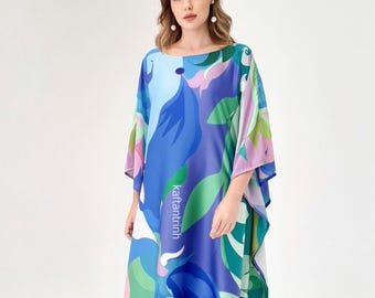 One Size Fit All Kaftan Dress : Blue Dress Christmas Gift for Her