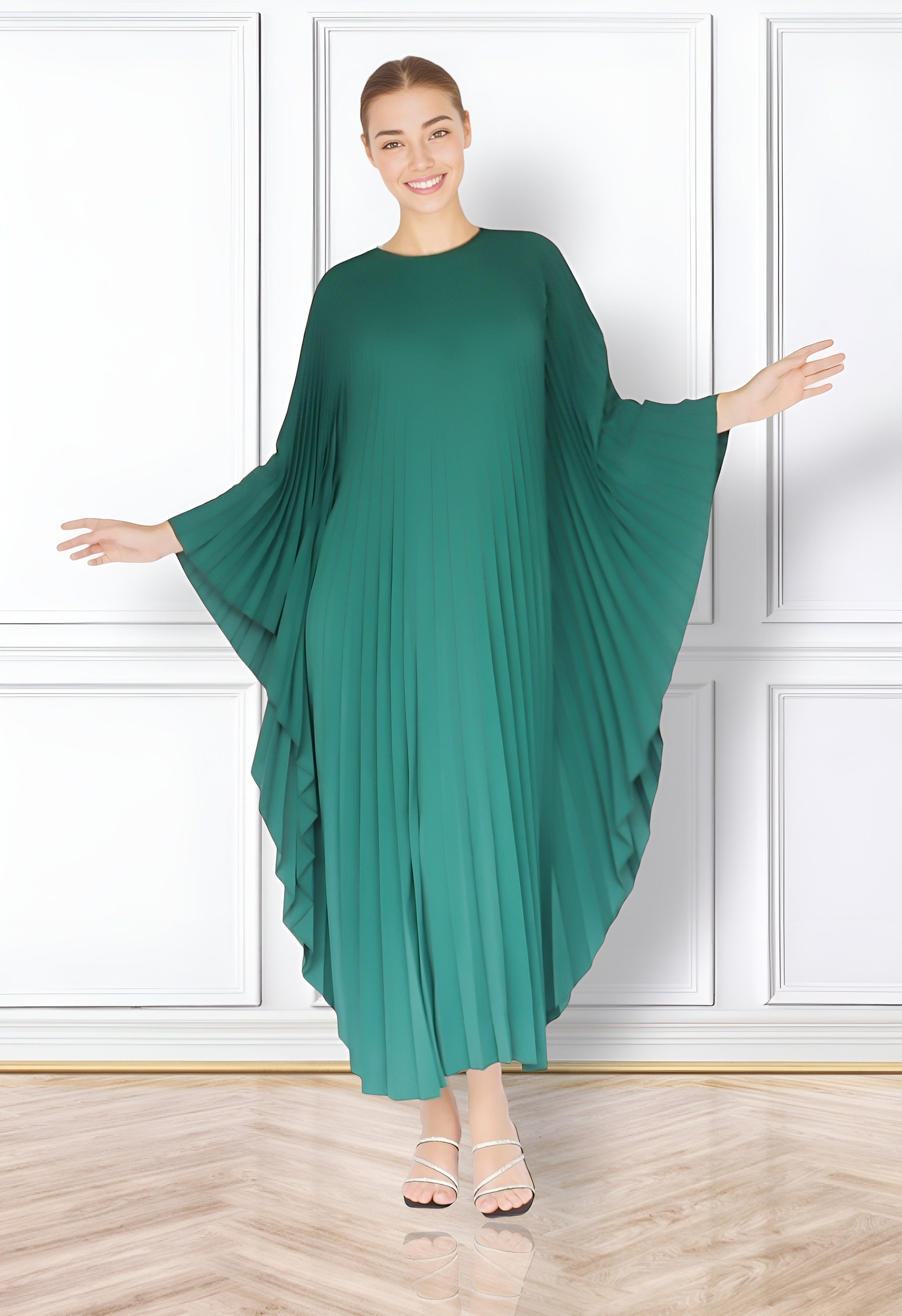 Lime Abstract button Kaftan main image 1