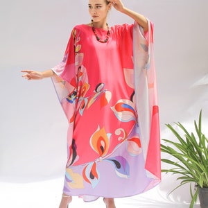 Fanfare Pink Maxi Kaftan Dress