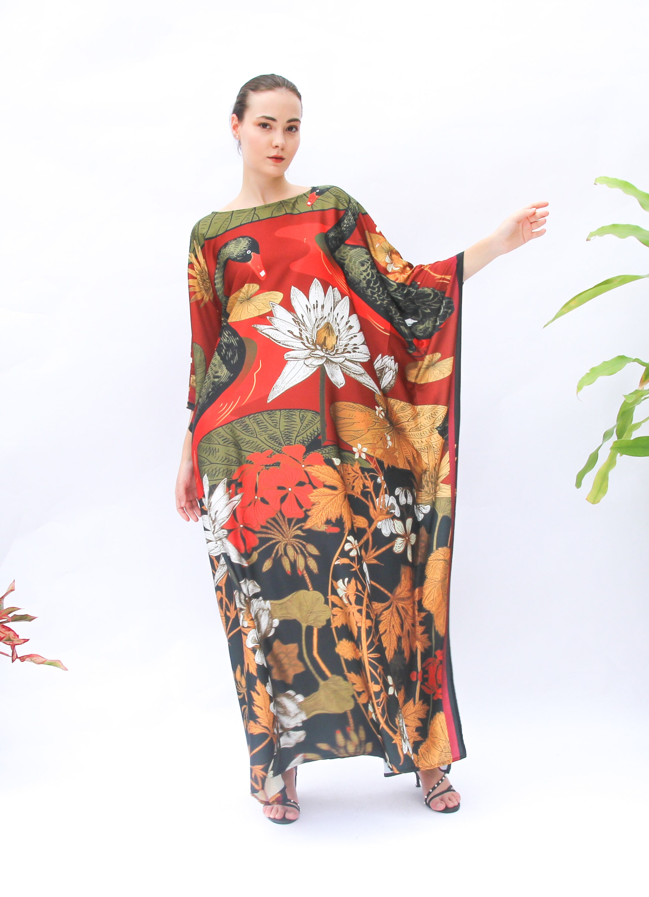 Sonoran Zip Kaftan in Yellow Lotus