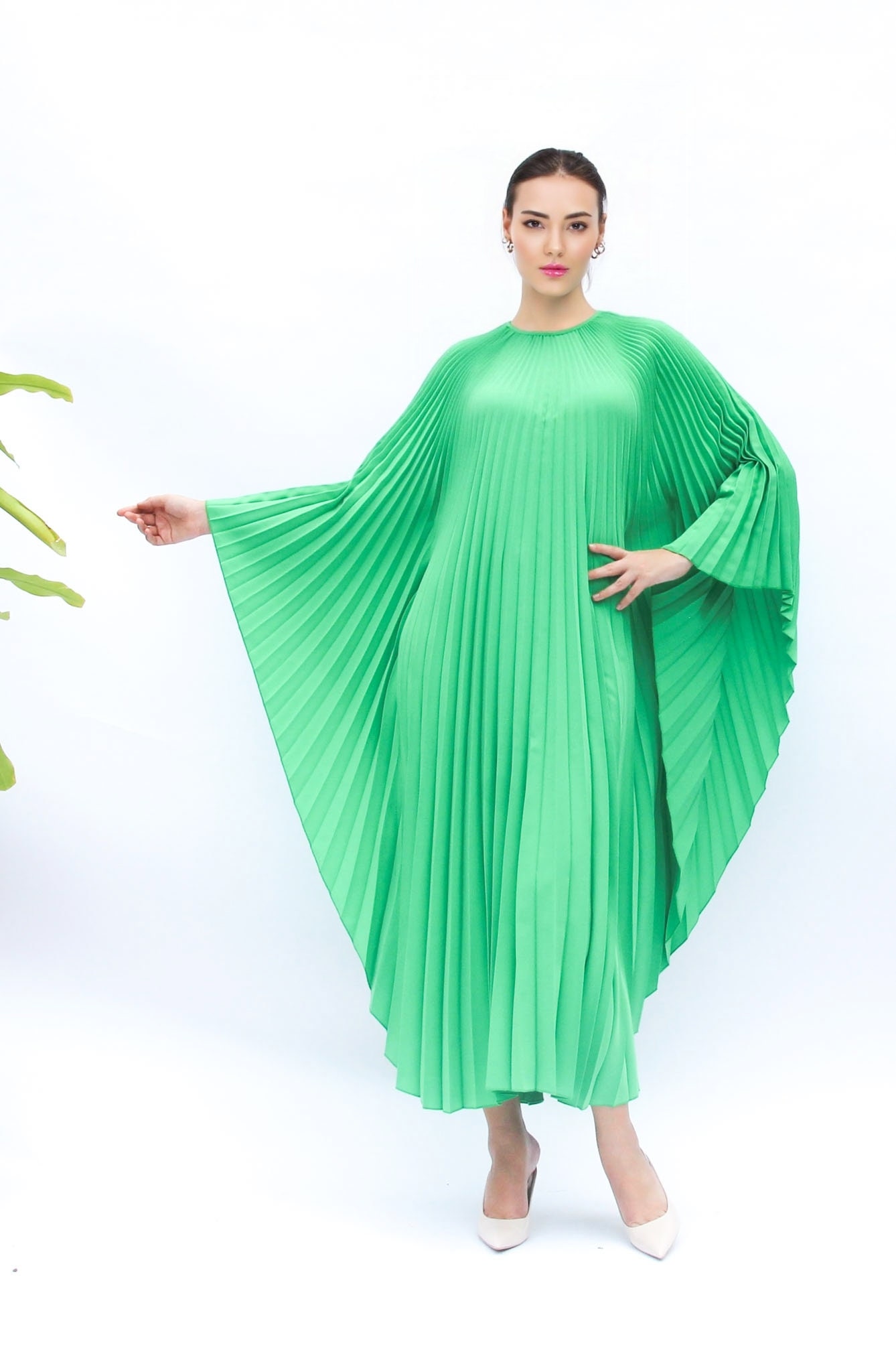 Green Kaftan Simple Wedding Dress Vintage Evening Gown Caftan Etsy
