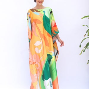 Yellow Rose Printed Kaftan main image 0