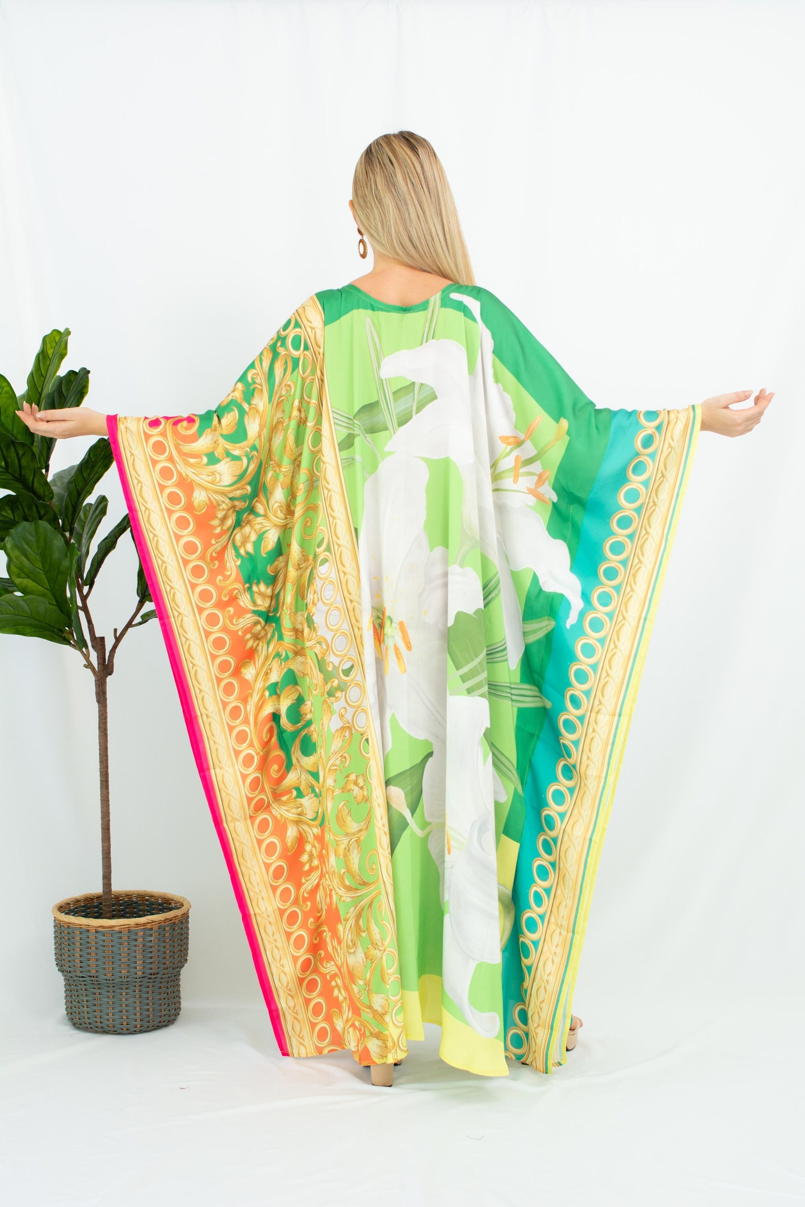 Ophelie Ocean Green Kaftan