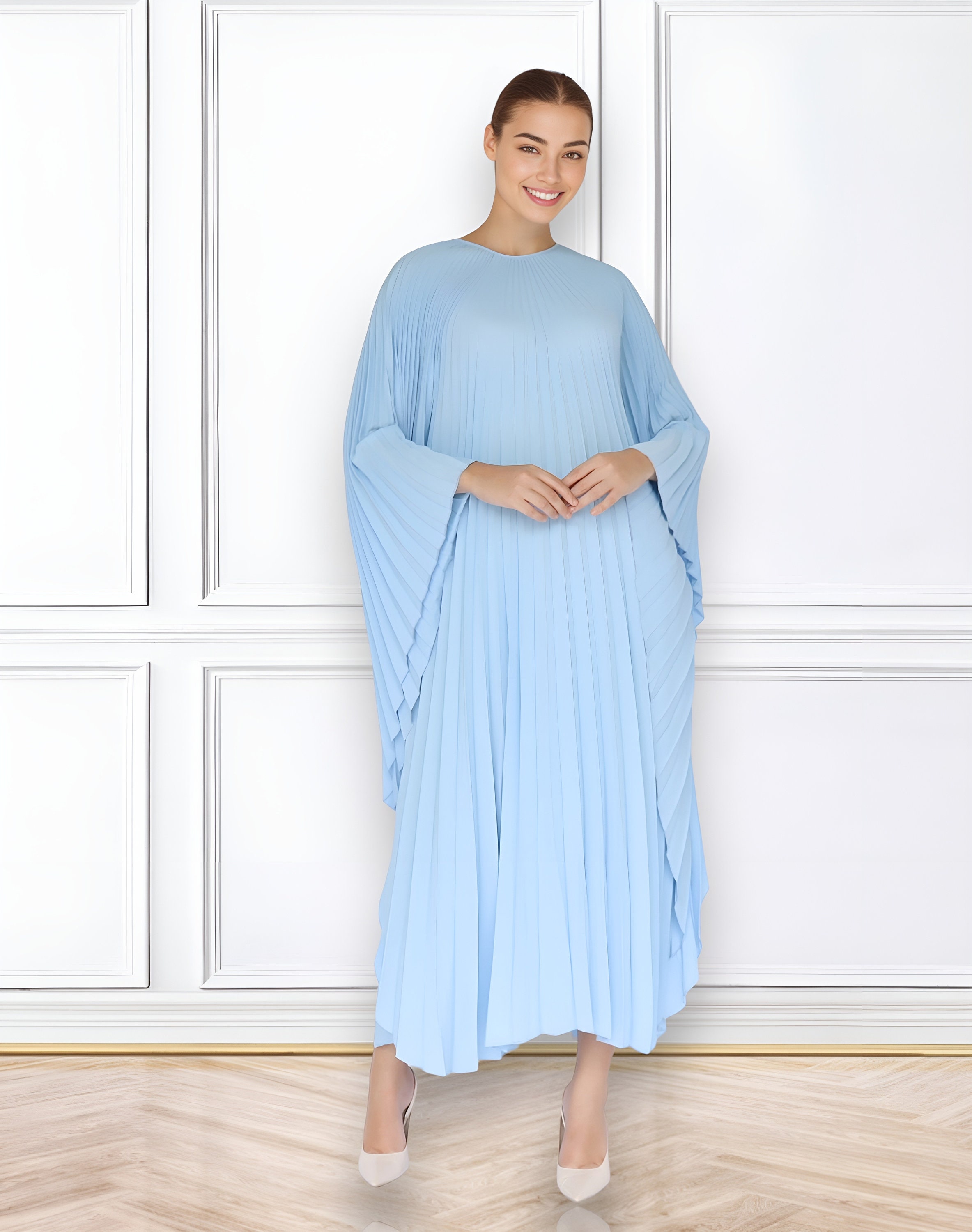Deep Blue Silver Drop Kaftan main image 1