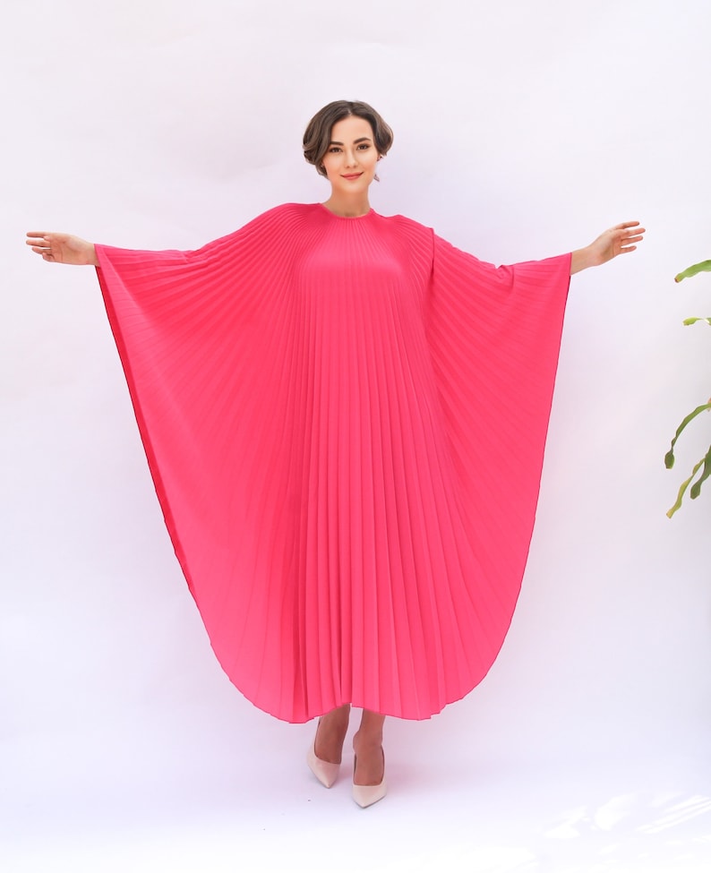 Pink Kaftan Pleat Kaftan Plus Size Wedding Dress Kaftan Etsy