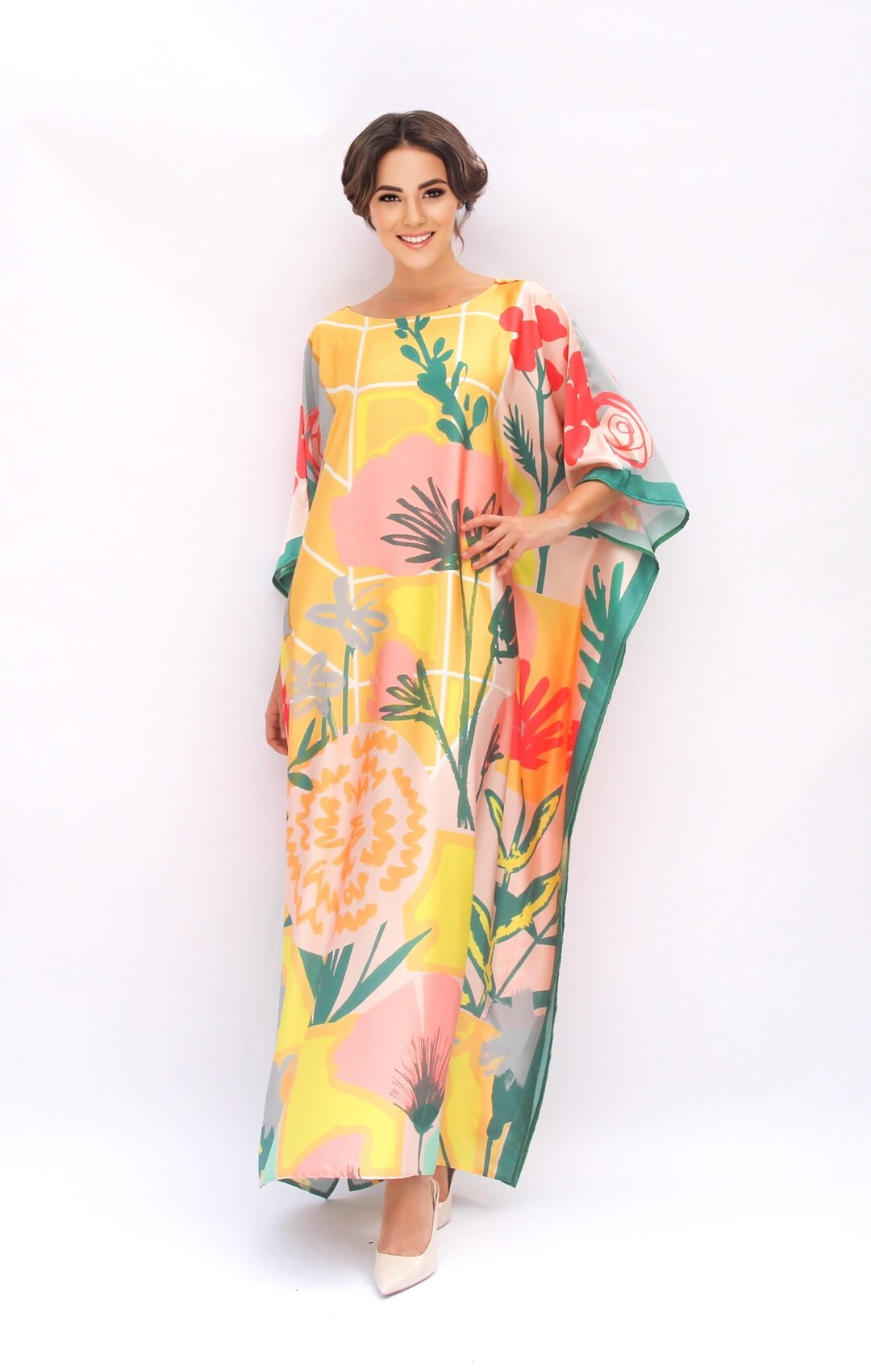 'Resort Bliss' Silk Kaftan