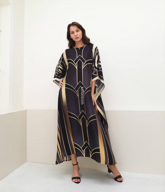 luxury kaftan dress Sale! Luxurious Dubai Hand-Beaded Black Moroccan Kaftan Dress  Limited  Stock!