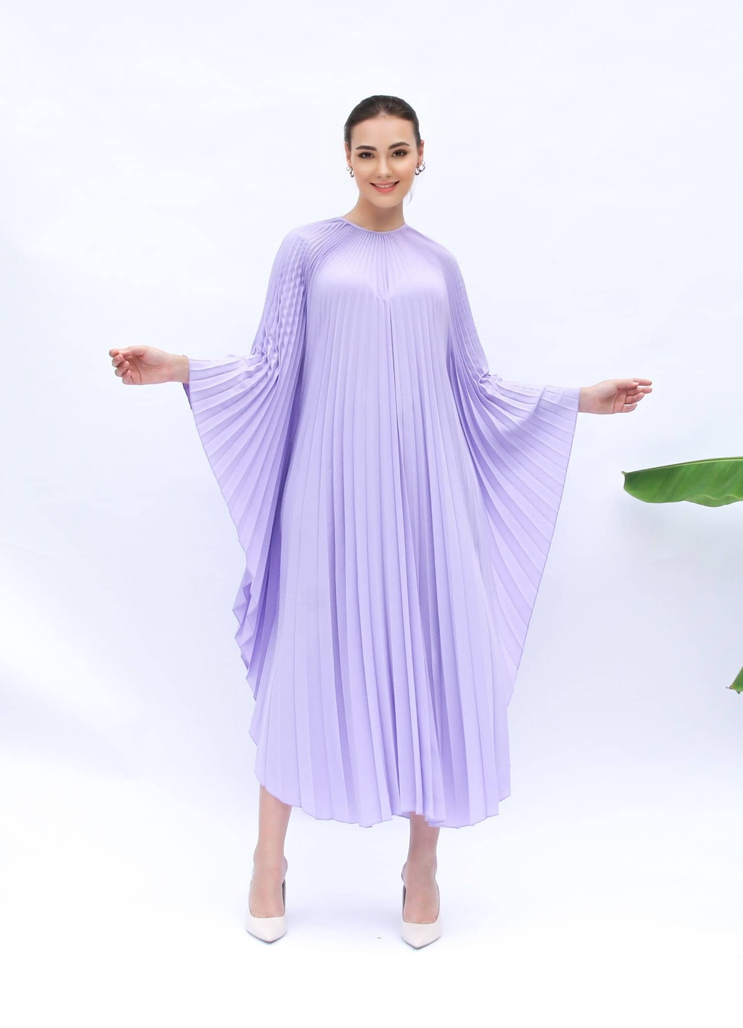 chinese dress ladies Boat Neck Maternity Bodycon Dress- Lilac