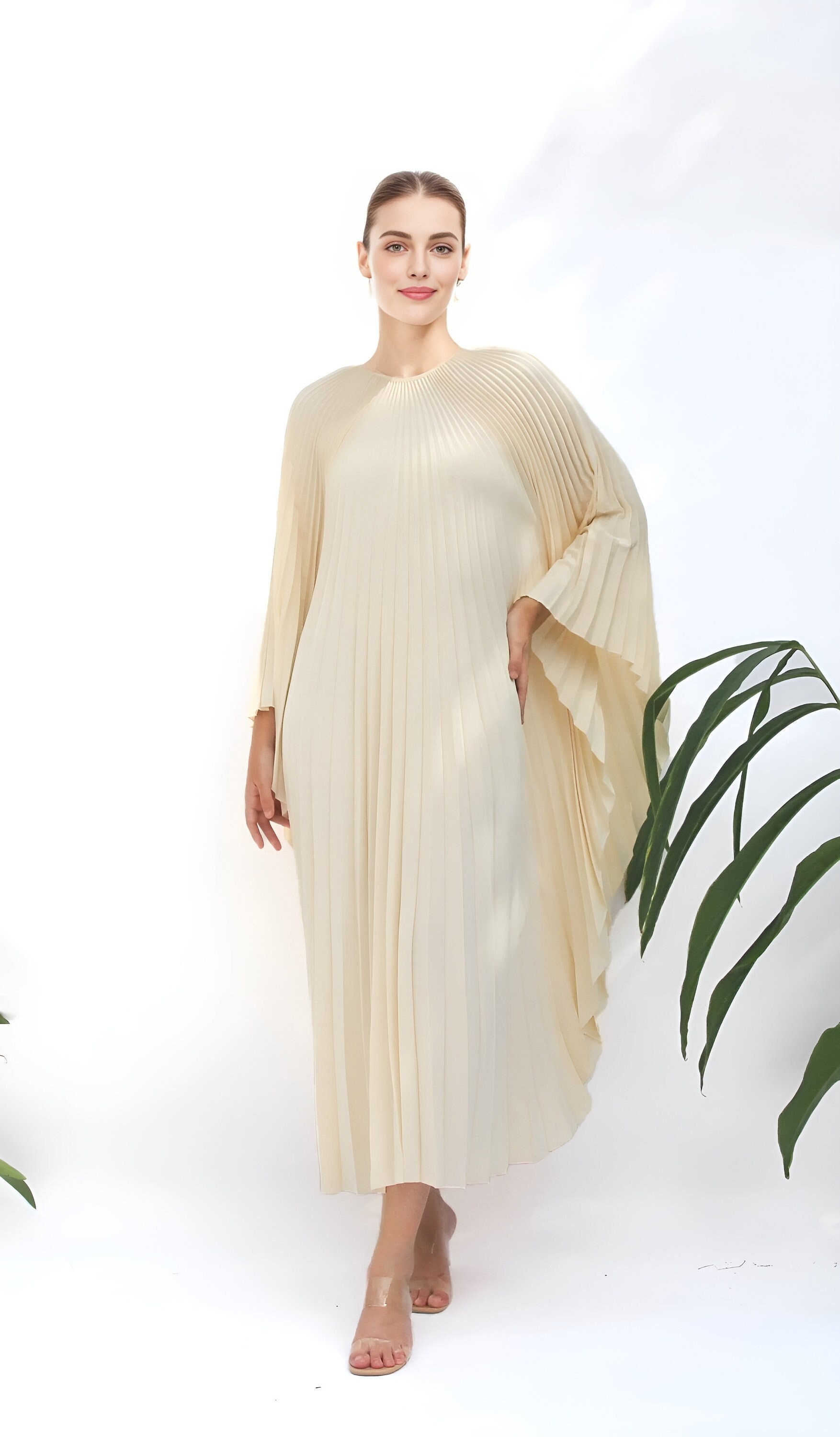 Cream Caftan Dress - Etsy