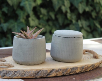 Concrete Plant Pot, Concrete Planter, Concrete Candle Holder, Minimalist Concrete Decor, Nordic Home Decor, Housewarming Gift