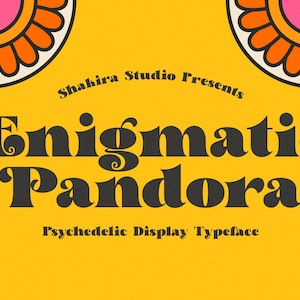 Énigmatique Pandora - police Serif rétro, police élégante, police Canva, police moderne, police bohème, police de logo, police Groovy, police Silhouette