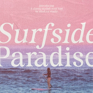 Surfside Paradise - police élégante et chic, police ligature fantaisie, police toile, police moderne, police Cricut, police rétro, police de marque, police du logo